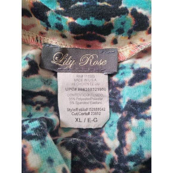 Lily Rose Orange and Blue Abstract Pattern Maxi Length Skirt Women's Size XL - Picture 4 of 11